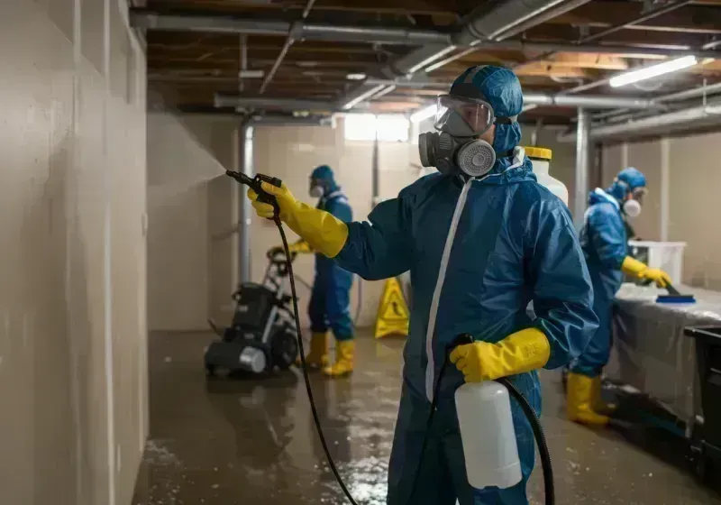 Basement Sanitization and Antimicrobial Treatment process in Oklahoma City, OK